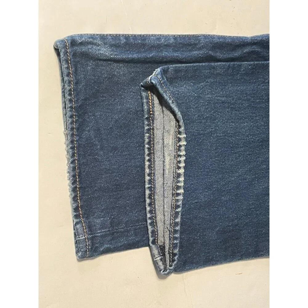 Levi's 501 jeans mens 42 x 31 tapered button fly high rise blue